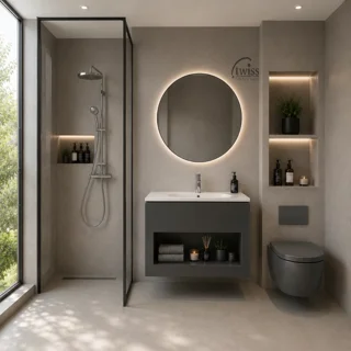 ست کابینت روشویی توییس مدل آرکا Arka به همراه آینه
