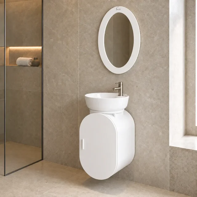 ست کابینت روشویی بیضی کوچک توییس مدل TWS-1040