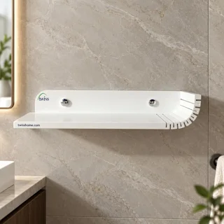 نمای روبه‌روی شلف دیواری چند منظوره سفید توییس مدل TWS-2005